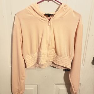 Vivre La Vie Living Life Hoodie Crop Top Jacket